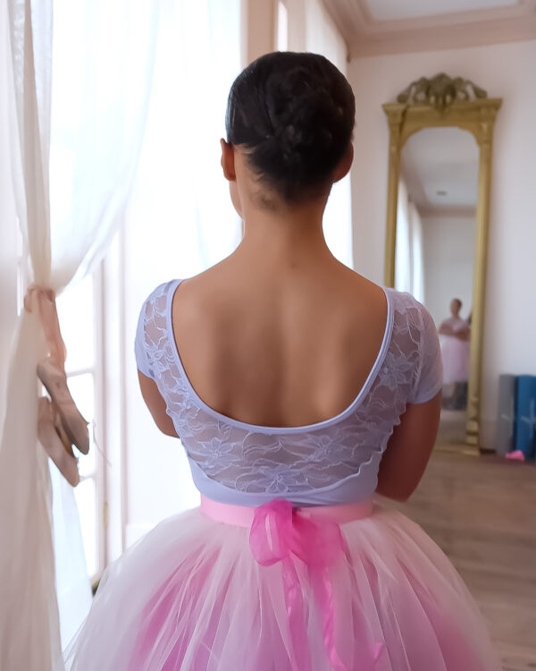 Marie Lace Cap-Sleeve Leotard - Image 2